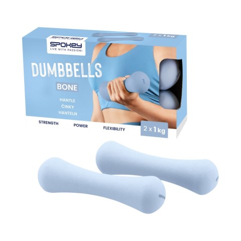 Hantle Spokey Bone 2 x 1 kg jasnoniebieskie 941530 Hantle Spokey Bone 2 x 1 kg jasnoniebieskie 941530