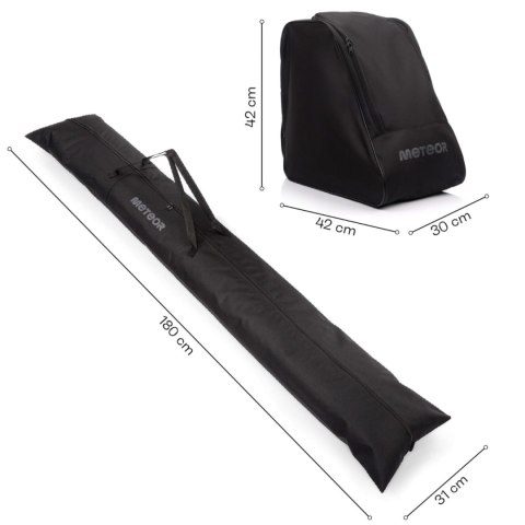 Zestaw narciarski Meteor Croma torba+pokrowiec czarny 17313