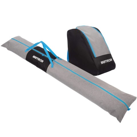 Zestaw narciarski Meteor Croma torba+pokrowiec szaro-czarny 17314