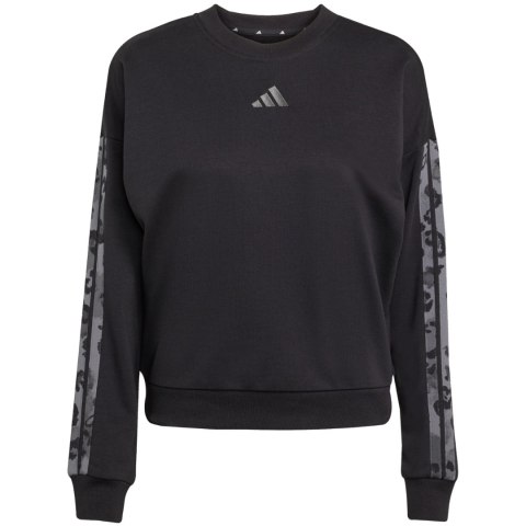 Bluza damska adidas Animal Print 3-Stripes French Terry Sweatshirt czarna JM1835 Bluza damska adidas Animal Print 3-Stripes French Terry Sweatshirt czarna JM1835