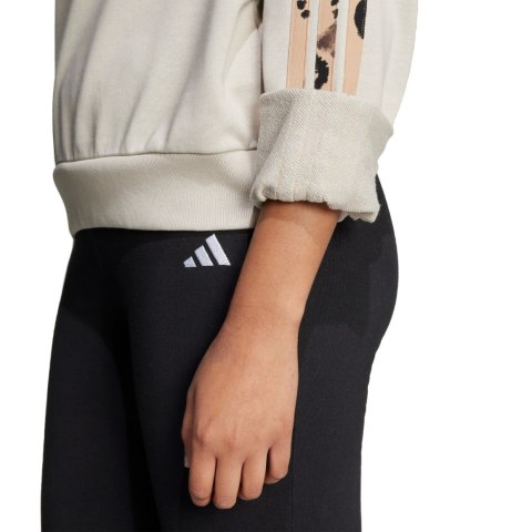 Bluza damska adidas Animal Print 3-Stripes French Terry Sweatshirt kremowa JM1836 Bluza damska adidas Animal Print 3-Stripes French Terry Sweatshirt kremowa JM1836