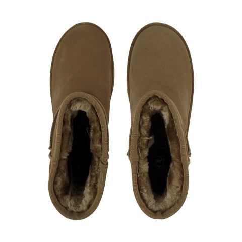 Buty damskie skórzane Solo Soprani Couture Hugh Platform oliwkowe SSW421P05 06