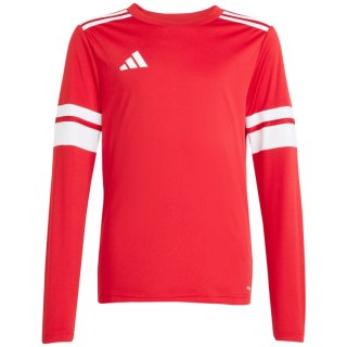 Koszulka dla dzieci adidas Squadra 25 Long Sleeve Jersey czerwono-biała JJ0041