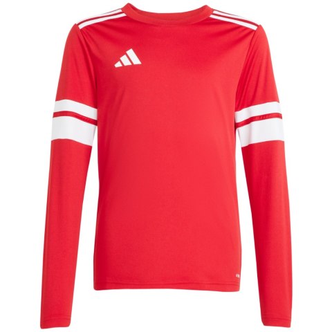 Koszulka dla dzieci adidas Squadra 25 Long Sleeve Jersey czerwono-biała JJ0041