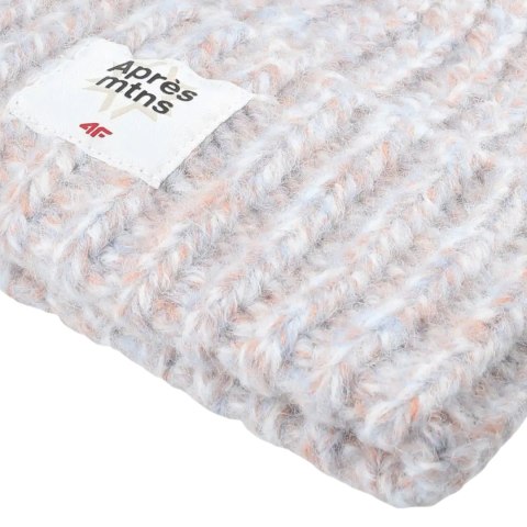 Czapka damska 4F F572 jasny niebieski melanż 4FWAW25ACAPF572 34M