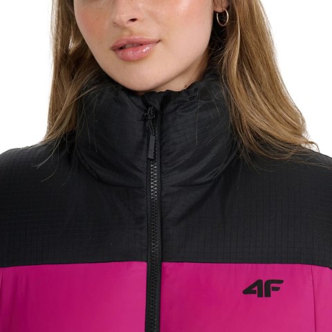 Kurtka damska puchowa 4F F581 fuksja 4FWAW25TDJAF581 55S