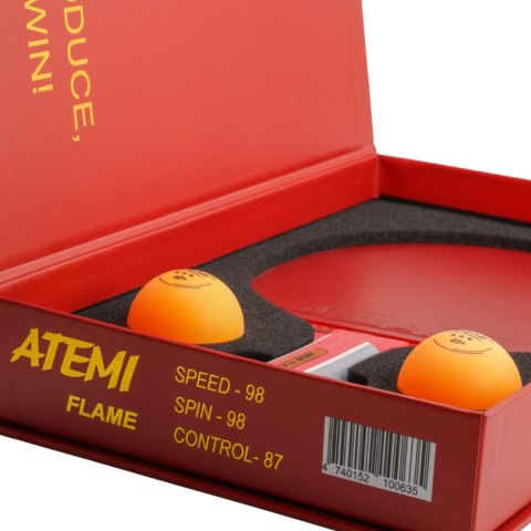 Zestaw do ping ponga Atemi Flame 1 rakietka,2 piłeczki***