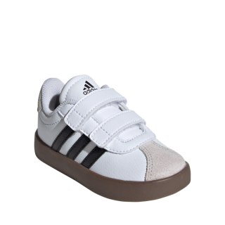 Buty dla dzieci adidas VL Court 3.0 Skateboarding biało-szare ID9157