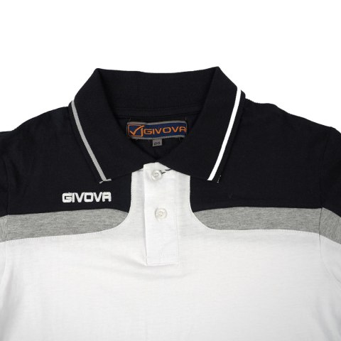 Koszulka Givova Polo Spring biało-czarna MA018 0310
