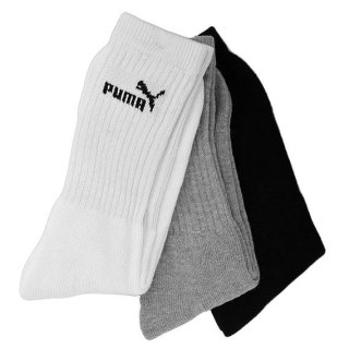 Skarpety Puma długie 3 kolory 3pary białe szare czarne 7308 325/883296 10