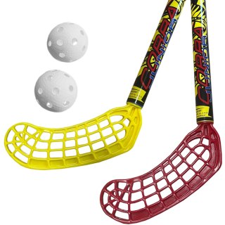 Zestaw do unihokeja Azetx Cobra Junior 2kije+2piłki bez owijki 87cm