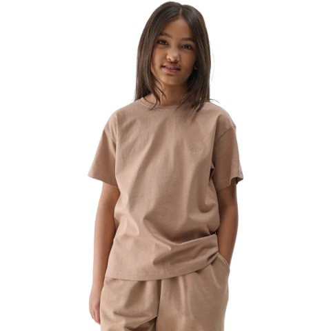 Koszulka dla dziewczynki 4F F2326 beżowa 4FJWSS25TTSHF2326 83S