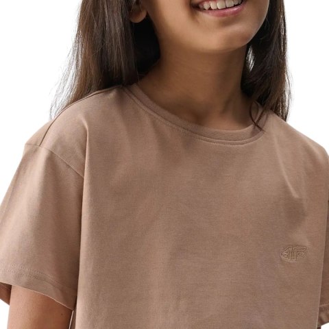 Koszulka dla dziewczynki 4F F2326 beżowa 4FJWSS25TTSHF2326 83S