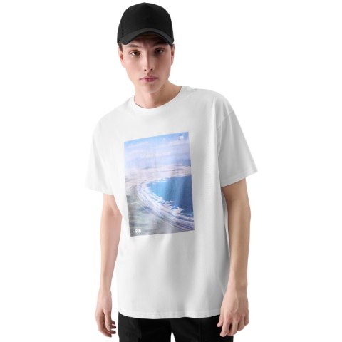 Koszulka męska 4F M2132 biała 4FRSS24TTSHM2132 10S