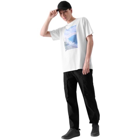 Koszulka męska 4F M2132 biała 4FRSS24TTSHM2132 10S