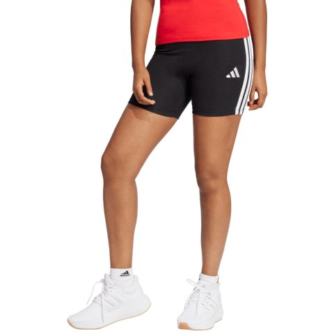 Spodenki damskie adidas Essentials 3-Stripes High Waisted Biker czarne JE1223