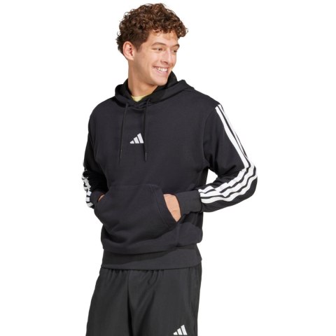 Bluza męska adidas Essentials 3-Stripes French Terry czarna JD1874