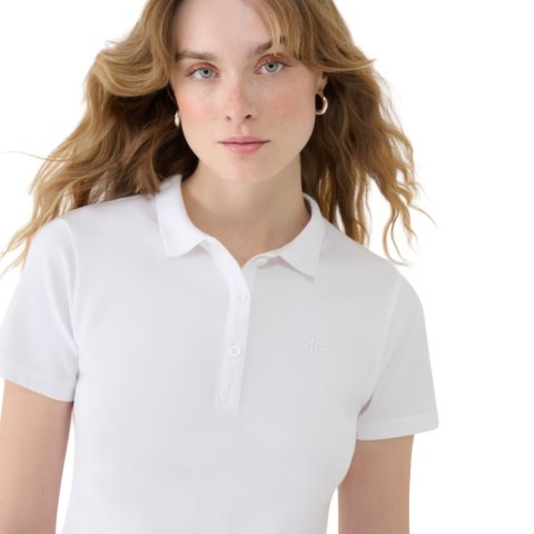 Koszulka damska polo 4F F365 biała 4FWMM00TPTSF365 10S