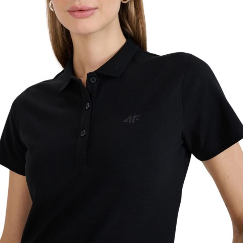 Koszulka damska polo 4F F514 głęboka czerń 4FWMM00TPTSF514 20S