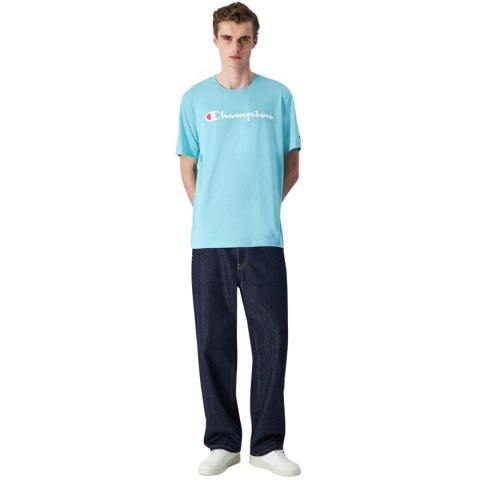 Koszulka męska Champion SS Tee błękitna 220256 BS184