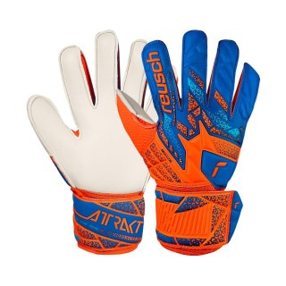 Rękawice bramkarskie Reusch Attrakt Solid Junior pomarańczowo-niebieskie 5572515 2290