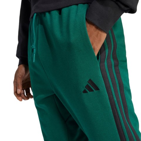 Spodnie męskie adidas Essential 3-Stripes French Terry zielone JD1879