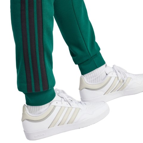 Spodnie męskie adidas Essential 3-Stripes French Terry zielone JD1879