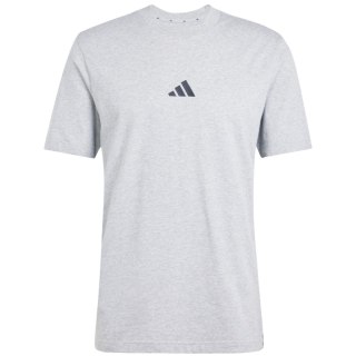 Koszulka męska adidas Essentials 3-Stripes Single Jersey szara JE6396