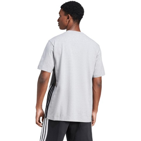 Koszulka męska adidas Essentials 3-Stripes Single Jersey szara JE6396