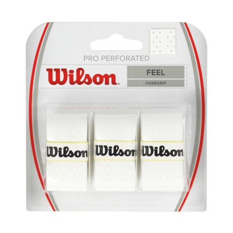 Owijka Wilson Pro Perforated Feel Overgrip biała 3 szt. WRZ4005WH