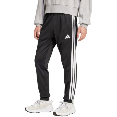 Spodnie męskie adidas 3-Stripes Tricot Regular Tapered czarne JI8809