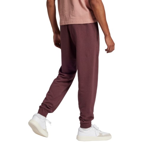 Spodnie męskie adidas Essentials Big Logo French Terry bordowe JE8972