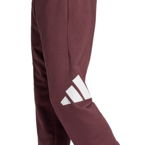 Spodnie męskie adidas Essentials Big Logo French Terry bordowe JE8972