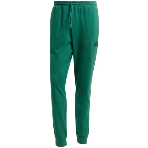 Spodnie męskie adidas Essentials Feel Cozy French Terry zielone JE3858