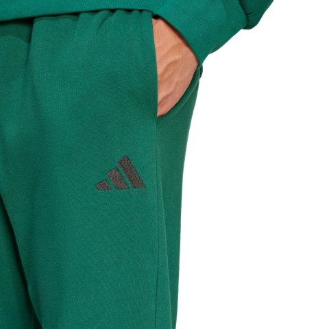 Spodnie męskie adidas Essentials Feel Cozy French Terry zielone JE3858