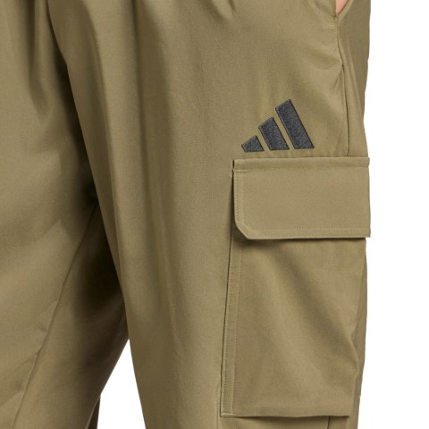 Spodnie męskie adidas Essentials Small Logo Cargo oliwkowe JD1824