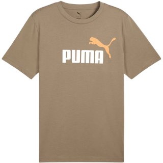 Koszulka męska Puma Ess 2 Color No.1 Logo brązowa 684708 83