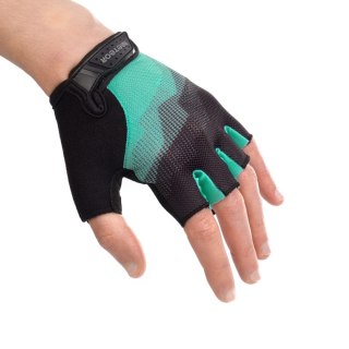 Rękawiczki rowerowe Meteor MX22 czarno-miętowe 17629-17630-17631-17632