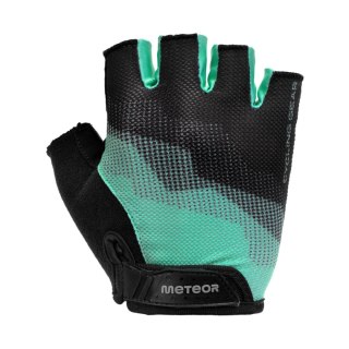 Rękawiczki rowerowe Meteor MX22 czarno-miętowe 17629-17630-17631-17632