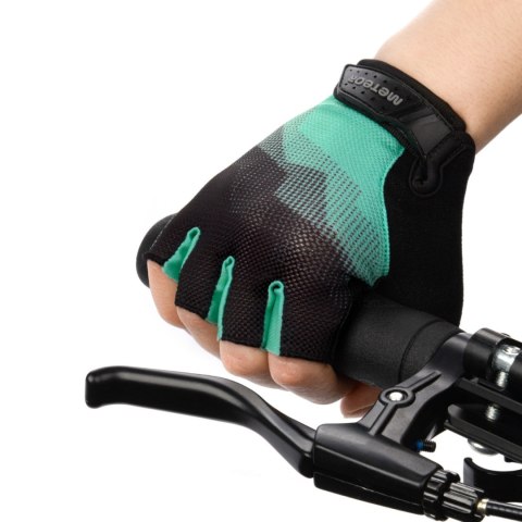 Rękawiczki rowerowe Meteor MX22 czarno-miętowe 17629-17630-17631-17632