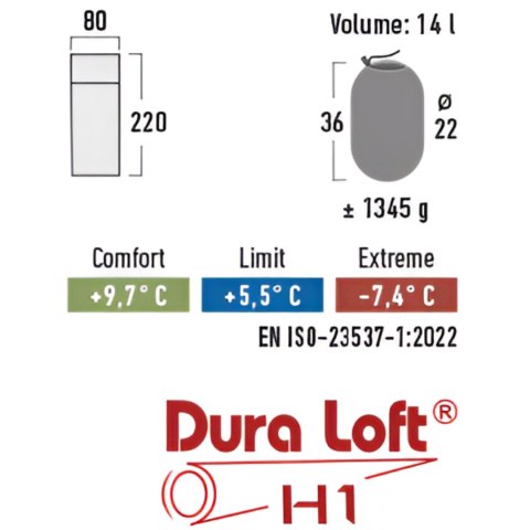Śpiwór High Peak Frazer 200 niebieski 20095