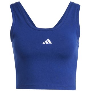 Koszulka damska adidas Essentials Small Logo Cotton Lifestyle Tank niebieska JC5939