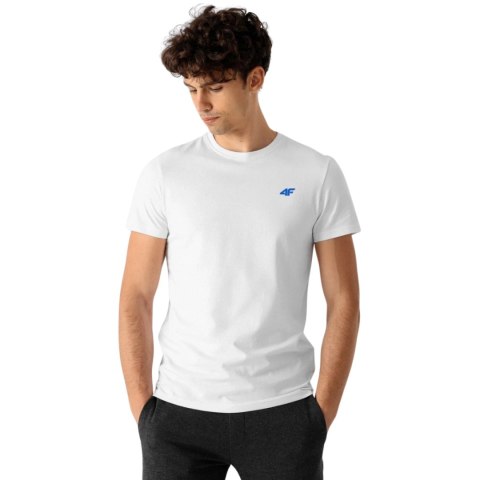 Koszulka męska 4F M1895 3pak granatowa, niebieska, biała 4FWSS24TTSHM1895 91S