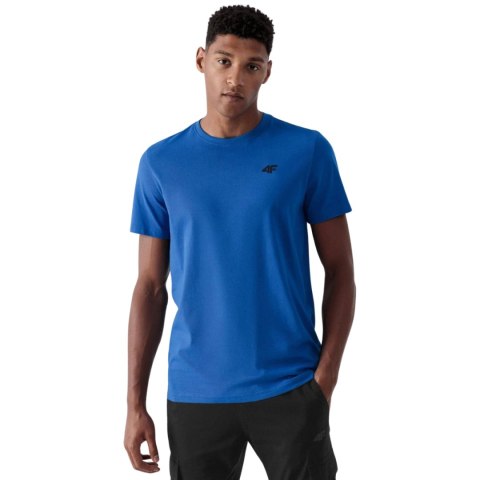 Koszulka męska 4F M1895 3pak granatowa, niebieska, biała 4FWSS24TTSHM1895 91S