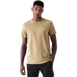 Koszulka męska 4F M3094 3pak beżowa, oliwkowa, czarna 4FWSS25TTSHM3094 92S