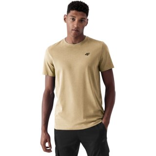 Koszulka męska 4F M3096 beżowa 4FWSS25TTSHM3096 83S
