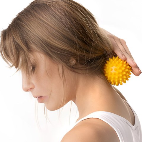 Piłka sensoryczna do masażu i rehabilitacji 5,4 cm Tullo żółta 416