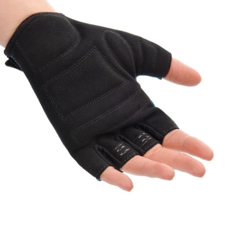 Rękawiczki rowerowe Meteor MX22 czarno-miętowe 17629-17630-17631-17632