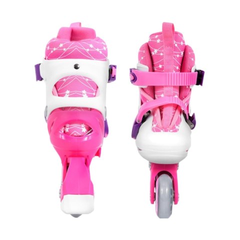 Zestaw łyżworolki Combo Monster,kask,kpl ochraniaczy,plecak Smj 26-29 różowy