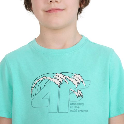 Koszulka dla chłopca 4F M1917 miętowa 4FJWSS25TTSHM1917 47S